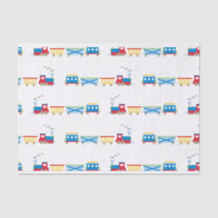 Bleus de papier de soie de soie de train