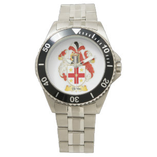 Blevins Familienwappen Mens Stainless Steel Watch Armbanduhr