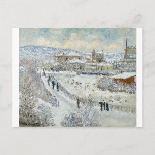 Blick Argentiniens auf den Schnee von Claude Monet Postkarte