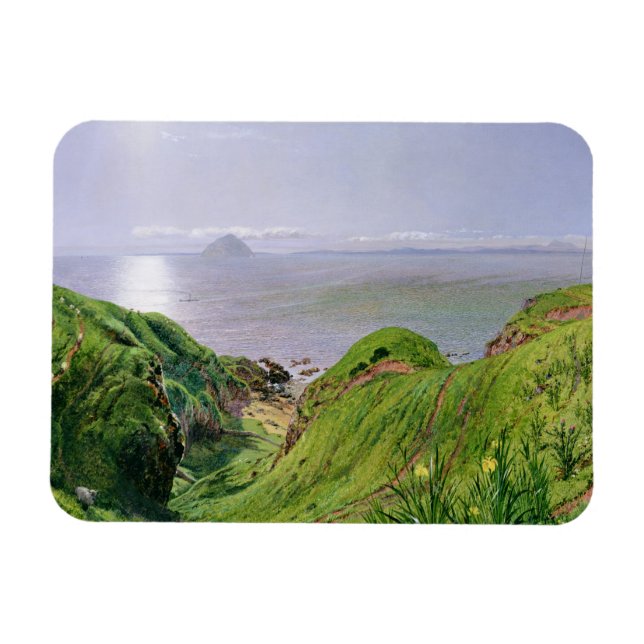 Blick auf Ailsa Craig und die Insel Arran, 1860 Magnet (Horizontal)