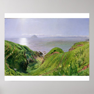 Blick auf Ailsa Craig und die Insel Arran, 1860 Poster