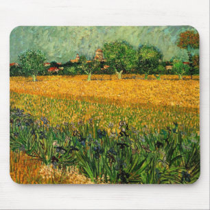 Blick auf Arles mit Schwertlilien von Vincent van Mousepad