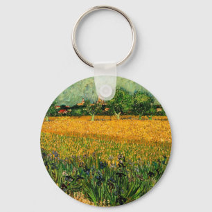 Blick auf Arles mit Schwertlilien von Vincent van  Schlüsselanhänger