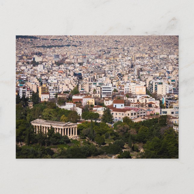 Blick auf Athen Postkarte (Vorderseite)