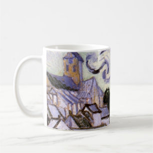 Blick auf Auvers mit Kirche von Vincent van Gogh Kaffeetasse