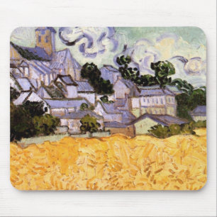 Blick auf Auvers mit Kirche von Vincent van Gogh Mousepad