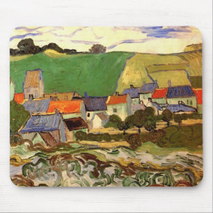 Blick auf Auvers von Van Gogh Mousepad
