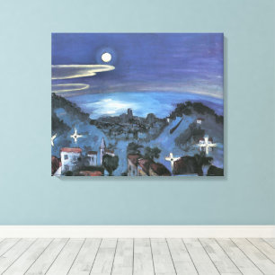 Blick auf Barcelona bei Nacht von Walter Gramatte Leinwanddruck