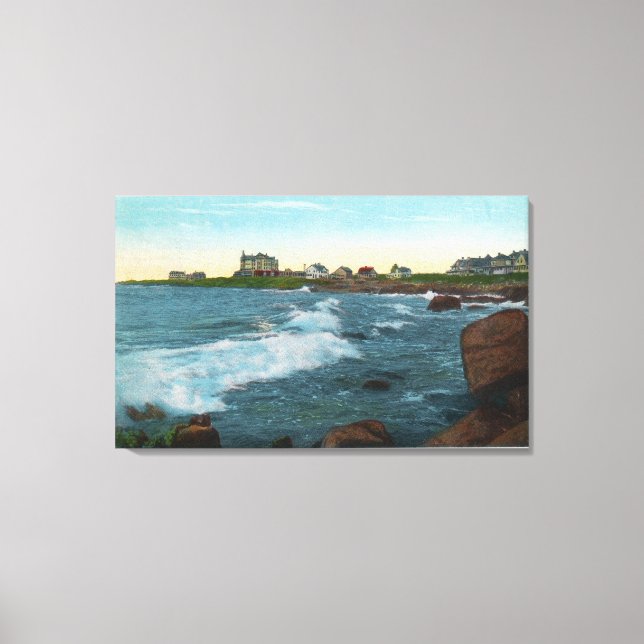 Blick auf Bass Rocks Surf Leinwanddruck (Vorderseite)