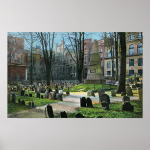 Blick auf Ben Franklins Grabstein Poster