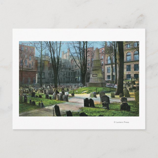 Blick auf Ben Franklins Grabstein Postkarte (Vorderseite)