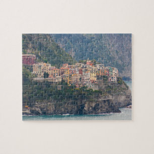 Blick auf Corniglia, Cinque Terre, Italien