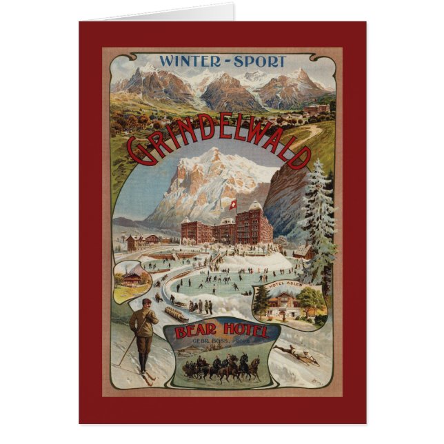 Blick auf das Bärenhotel Werbeplakat (Vorne)