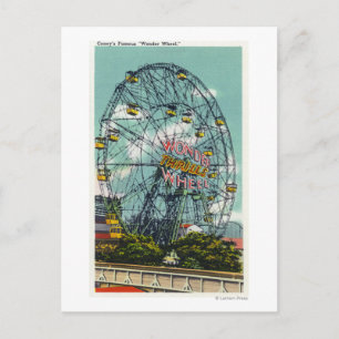 Blick auf das berühmte Wonder Ferris Wheel Postkarte