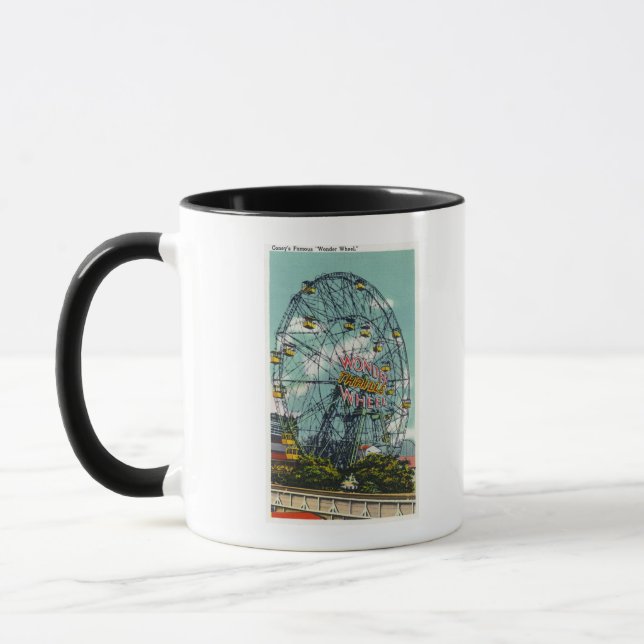 Blick auf das berühmte Wonder Ferris Wheel Tasse (Links)
