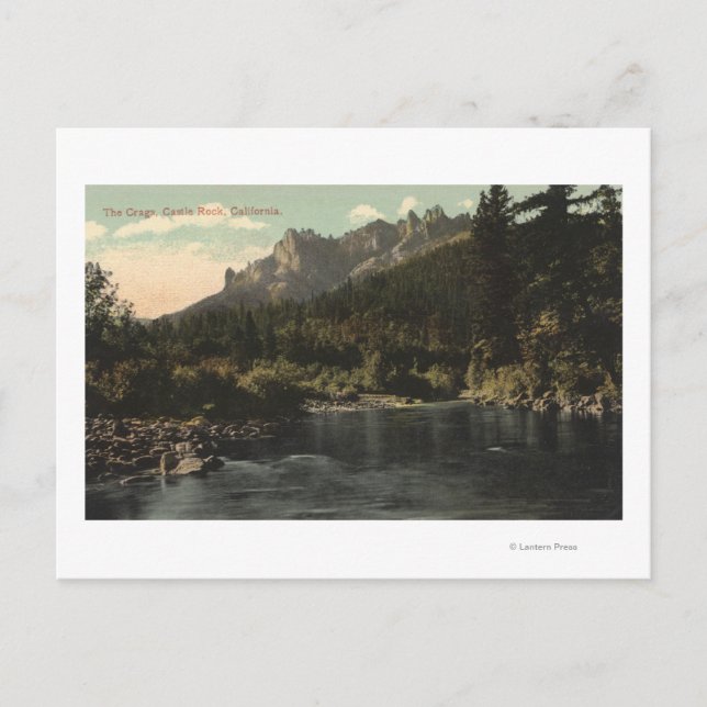 Blick auf das Crags, Burgfelsen Postkarte (Vorderseite)