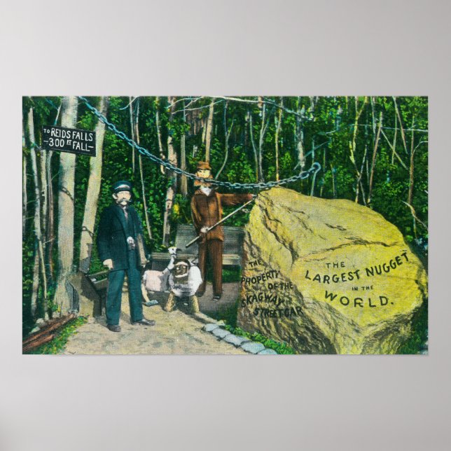 Blick auf das größte Gold Nugget der Welt Poster (Vorne)