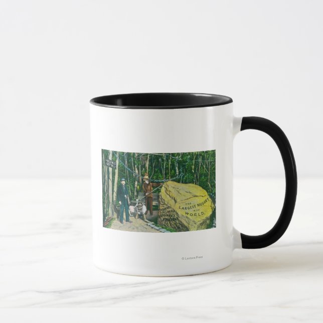 Blick auf das größte Gold Nugget der Welt Tasse (Rechts)