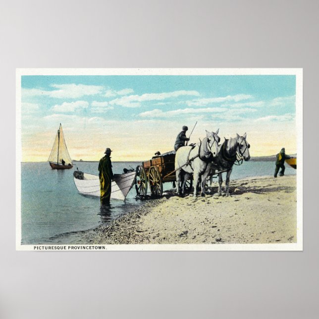 Blick auf das Herz eines Pferdes im Boot Poster (Vorne)