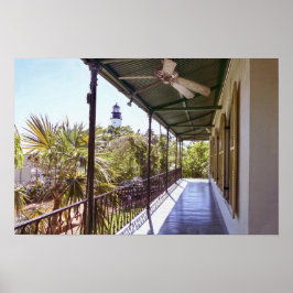 Blick auf das Key West Lighthouse aus dem Hemingwa Poster