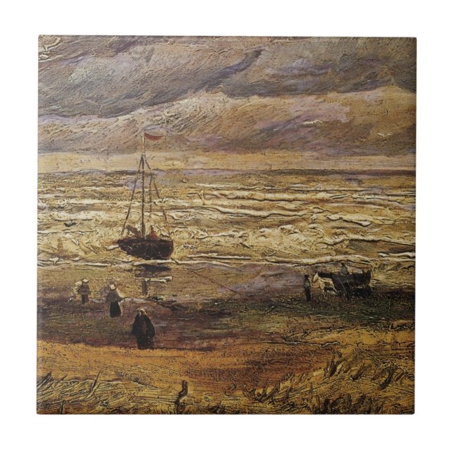 Blick auf das Meer in Scheveningen von Vincent van Fliese (Vorderseite)
