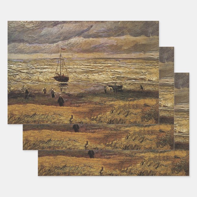 Blick auf das Meer in Scheveningen von Vincent van Geschenkpapier Set (Set)