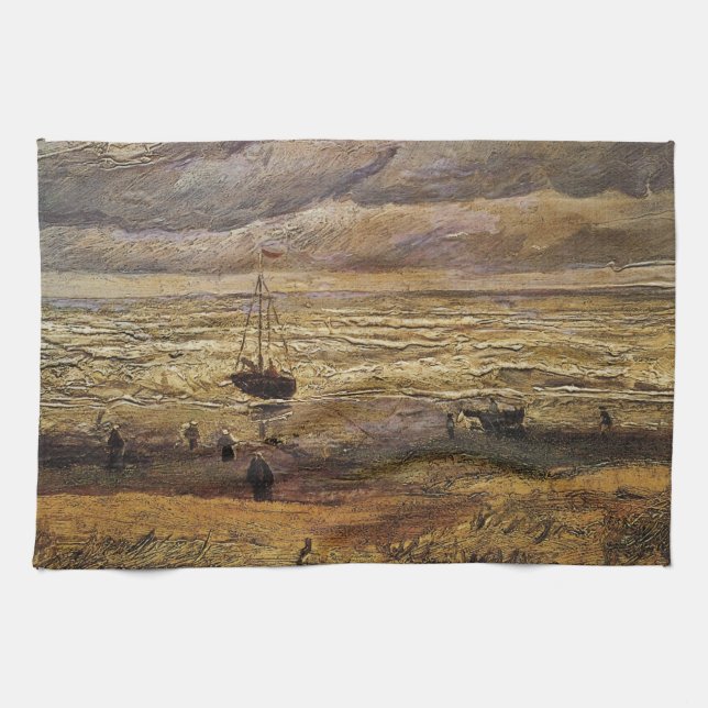 Blick auf das Meer in Scheveningen von Vincent van Geschirrtuch (Horizontal)