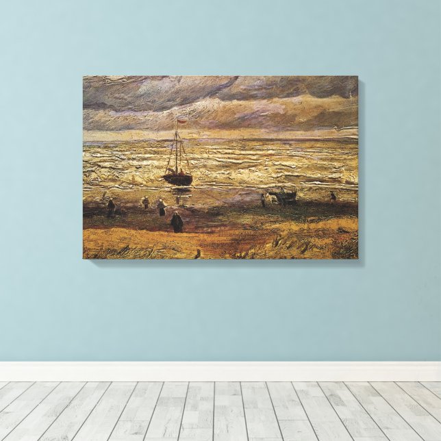 Blick auf das Meer in Scheveningen von Vincent van Leinwanddruck (Insitu (Holzboden))
