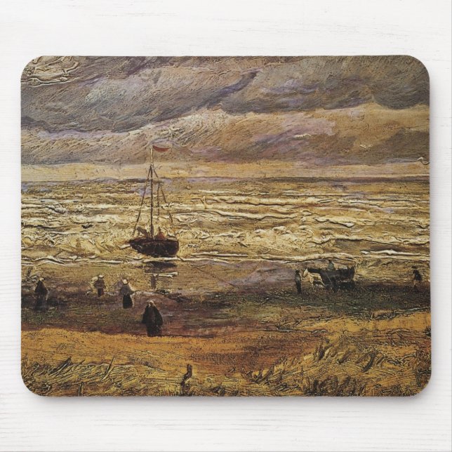 Blick auf das Meer in Scheveningen von Vincent van Mousepad (Vorne)