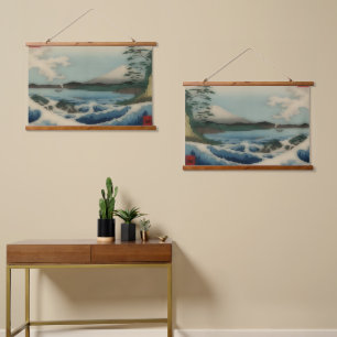 Blick auf das Meer vom Satta Point Wandteppich Mit Holzrahmen