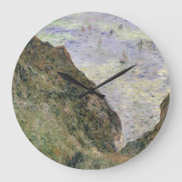 Blick auf das Meer von Claude Monet Große Wanduhr
