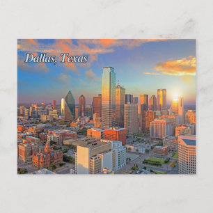 Blick auf das Stadtzentrum von Dallas, Texas bei S Postkarte