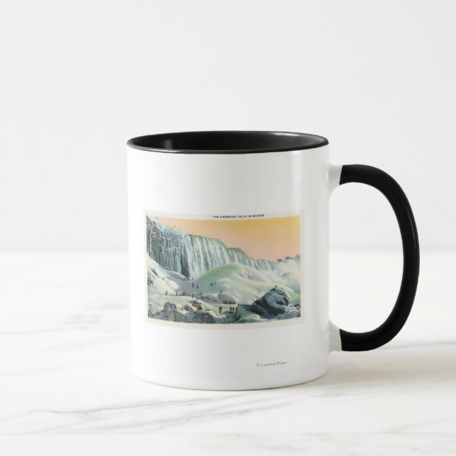 Blick auf den amerikanischen Fall im Winter # 2 Tasse (Rechts)