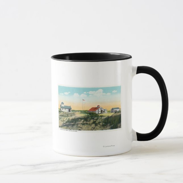 Blick auf den Bahnhof der Race Point-Küstenwache Tasse (Rechts)