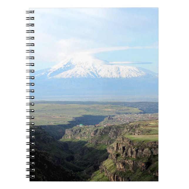 Blick auf den Berg Ararat von armenischer Seite Notizblock (Vorderseite)