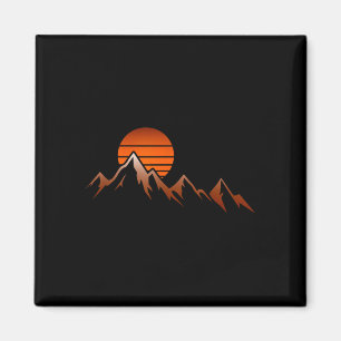 Blick auf den Berg Wanderer Berg Sonnenaufgang Wan Magnet