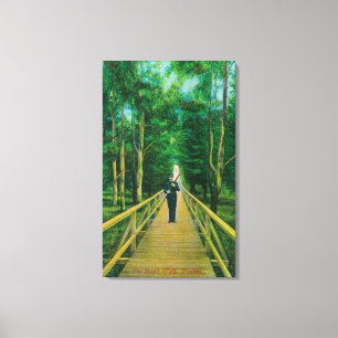 Blick auf den Boardwalk bei Presidio Leinwanddruck