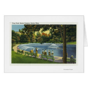 Blick auf den Boston Common Frog Pond