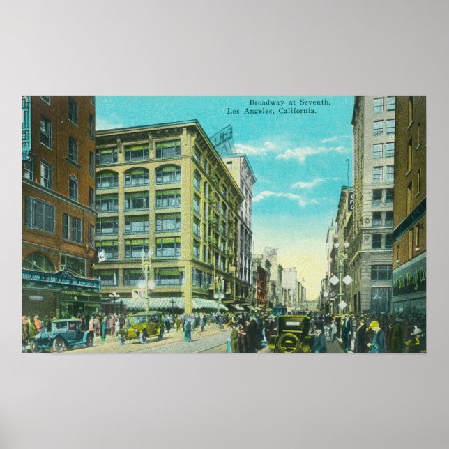 Blick auf den Broadway und die siebte Ecke Poster (Vorne)