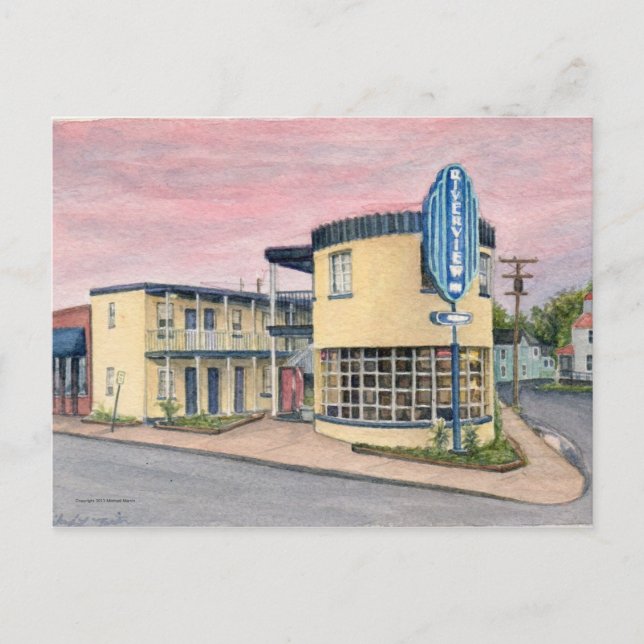 Blick auf den Colonial Beach Postkarte (Vorderseite)