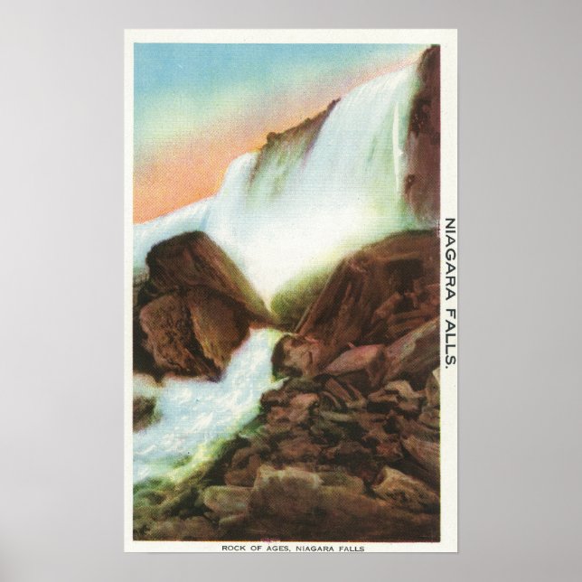 Blick auf den Felsen des Zeitalters Poster (Vorne)