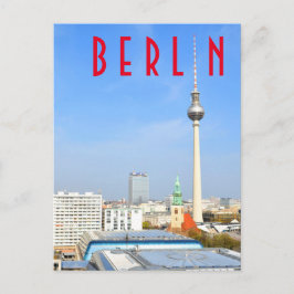 Blick auf den Fernsehturm in Berlin, Deutschland Postkarte