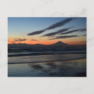 Blick auf den Fuji von der Sagami-Bucht: Japan Postkarte