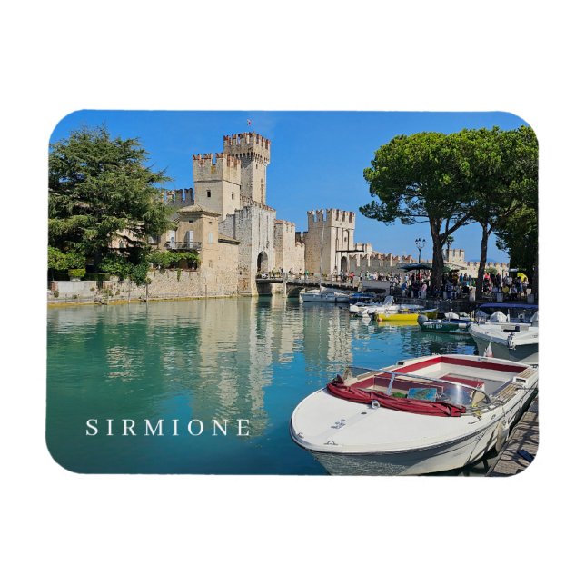 Blick auf den Gardasee Sirmione Kühlschrankmagnet Magnet (Horizontal)