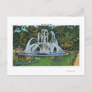 Blick auf den Gedächtnisbrunnen, Vassar-Uni Postkarte