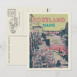 Blick auf den Hafen Portland Maine USA Postkarte