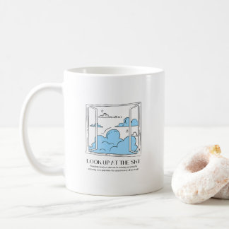 Blick auf den Himmel Kaffeetasse