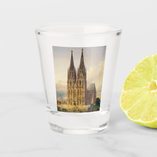 Blick auf den Kölner Dom gotische Majestät Schnapsglas