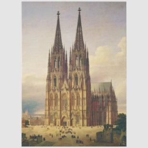 Blick auf den Kölner Dom gotische Majestät Seidenpapier