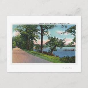 Blick auf den Lakeside Drive entlang des Chautauqu Postkarte